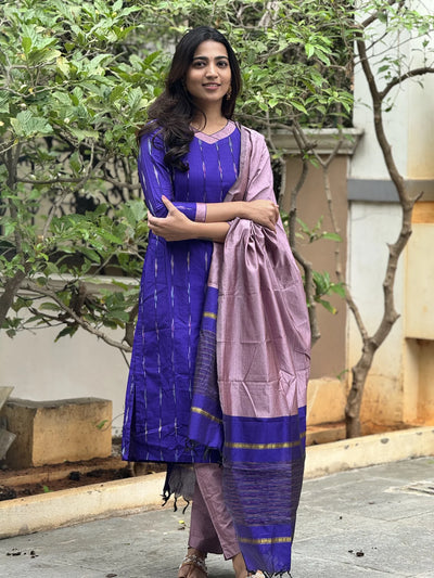 Pragya Silk Ilkat Print Salwar Suit Set - Vastram Boutique 
